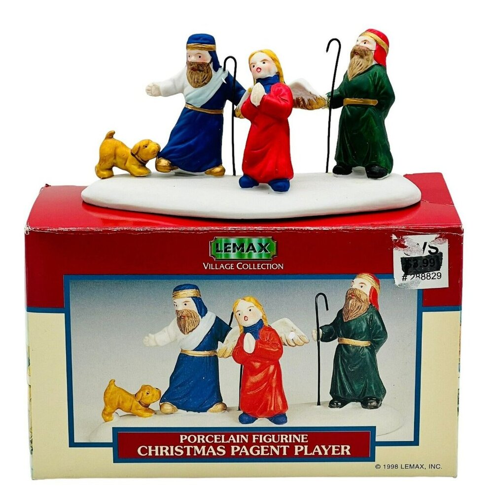 Lemax Village Collection Christmas Pageant Player Wise Men Angel Dog 1998